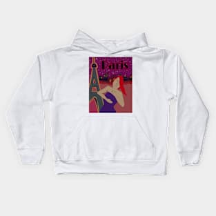 Woman in Paris Kids Hoodie